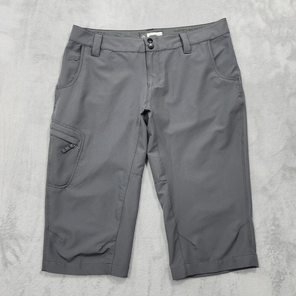 Alpine Design Shorts Womens 12 Gray Softshell Cargo Hiking Outdoor Stretch
